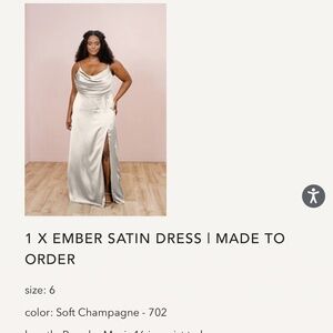 Revelry Ember Satin Soft Champagne Dress